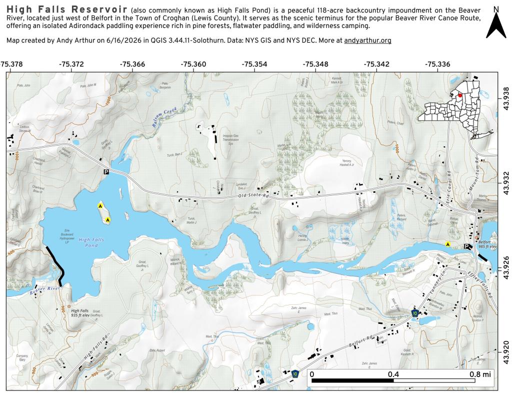 Map: High Falls Reservior Map: High Falls Reservior