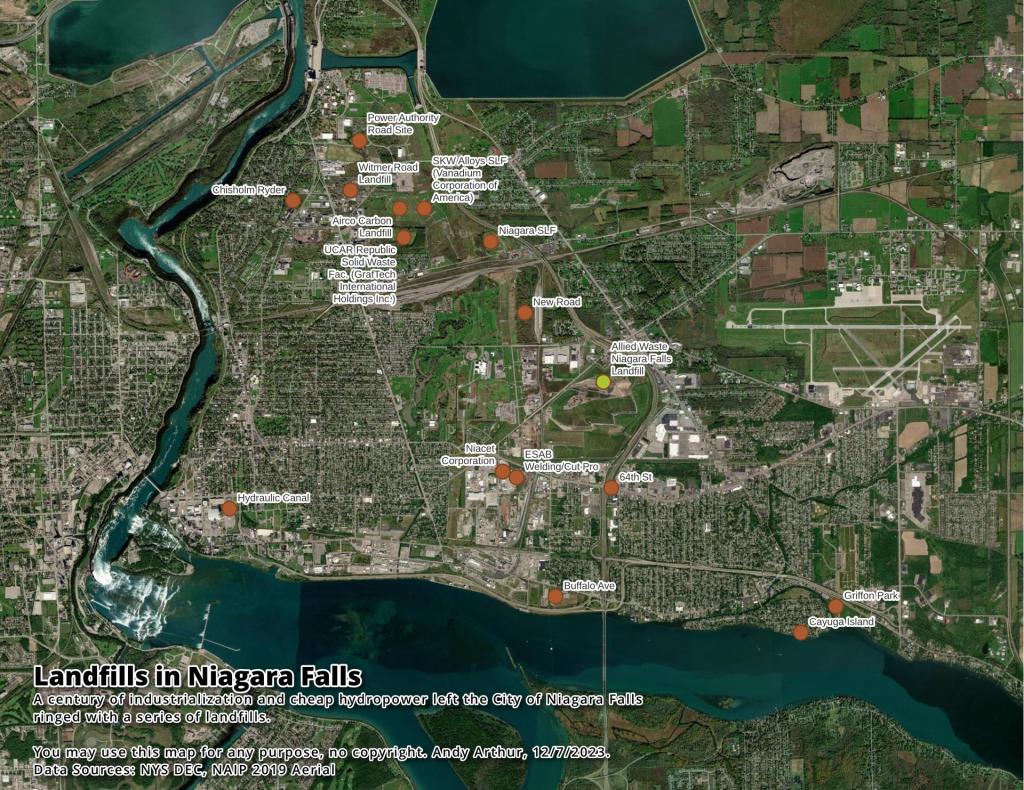 Thematic Map: Niagara Falls Landfills Thematic Map: Niagara Falls Landfills