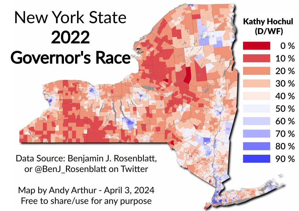 Thematic Map: NYS 2022 Governor's Race Thematic Map: NYS 2022 Governor's Race