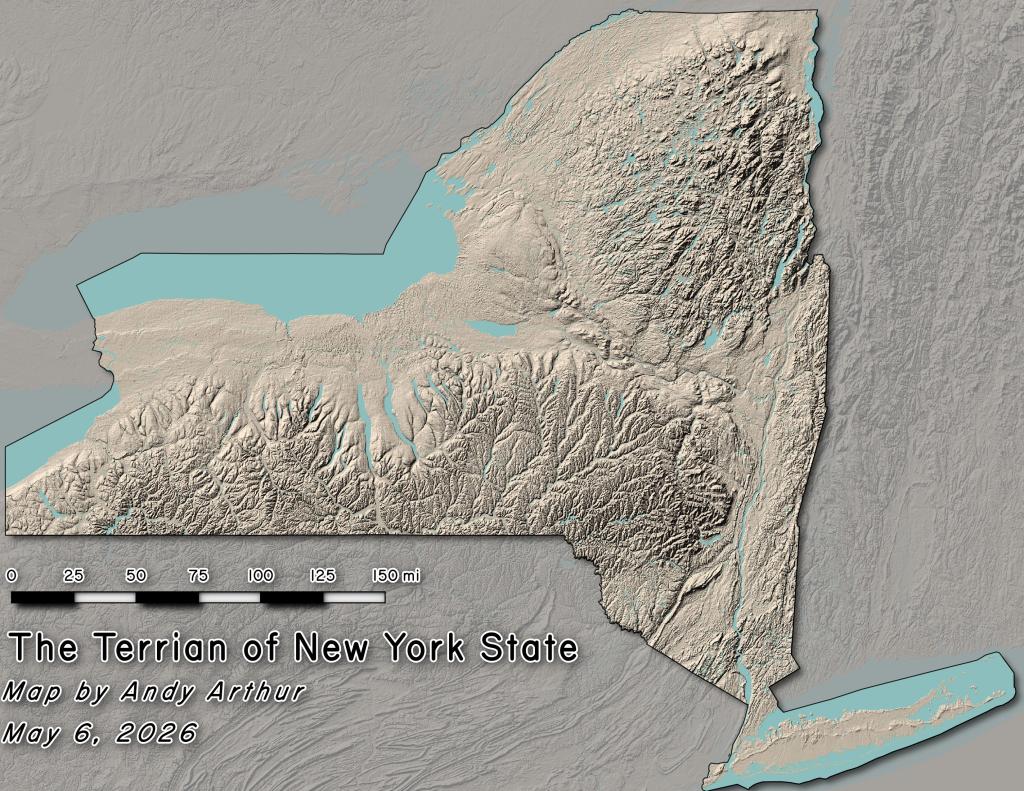 Map: Empire State Topography Map: Empire State Topography
