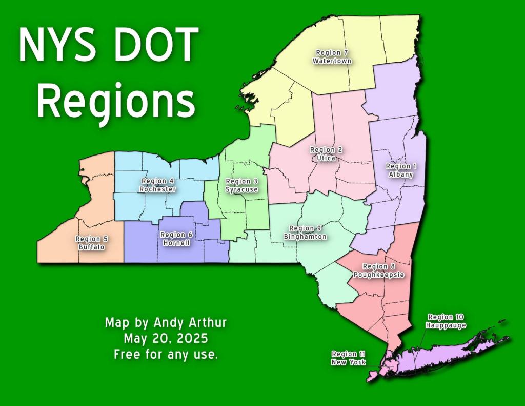 Thematic Map: NYS DOT Regions Thematic Map: NYS DOT Regions