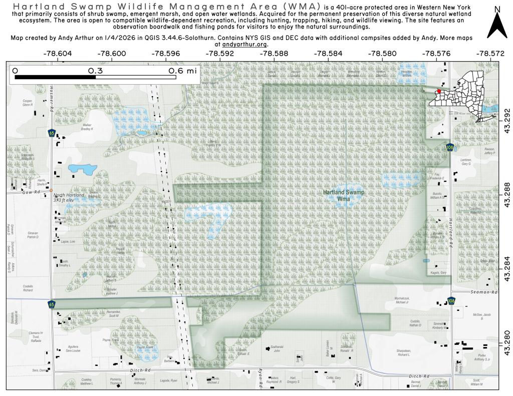 Map: Hartland Swamp Wildlife Management Area Map: Hartland Swamp Wildlife Management Area