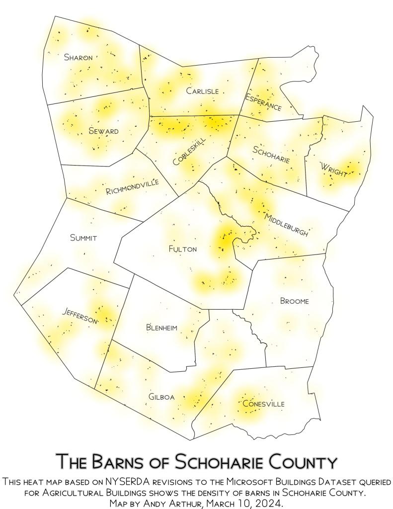 Thematic Map: The Barns of Schoharie County Thematic Map: The Barns of Schoharie County