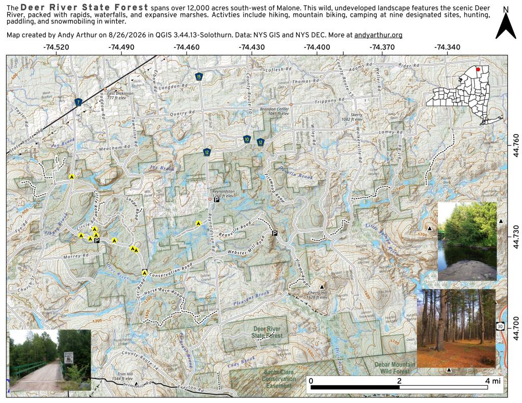 Map: Deer River State Forest Map: Deer River State Forest