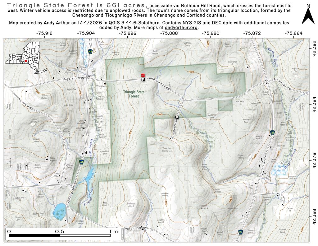 Map: Triangle State Forest Map: Triangle State Forest