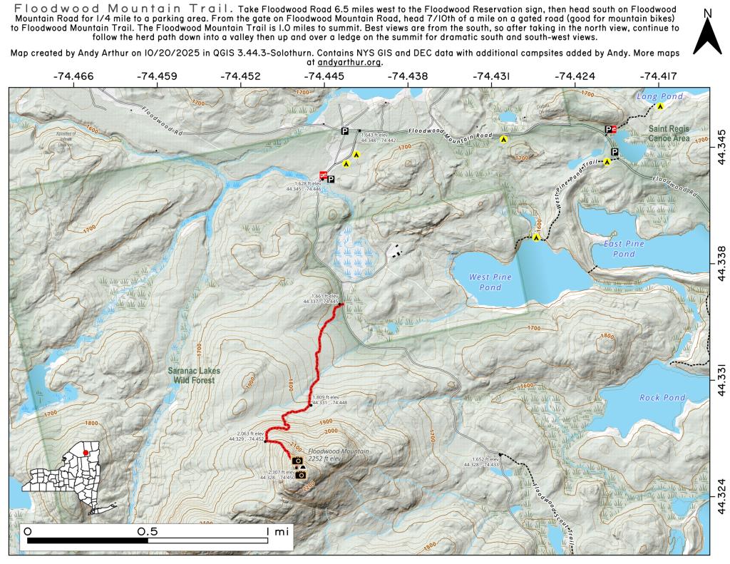 Map: Floodwood Mountain Trail Map: Floodwood Mountain Trail