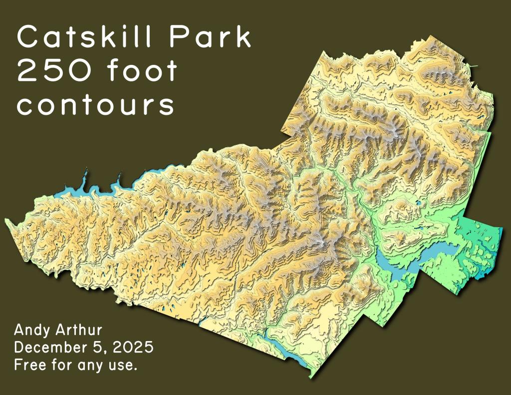 Thematic Map: Catskill Park 250 Foot Contours Thematic Map: Catskill Park 250 Foot Contours