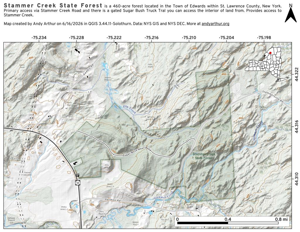 Map: Stammer Creek State Forest Map: Stammer Creek State Forest