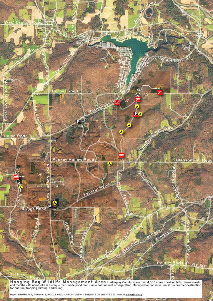 Map: Hanging Bog Wildlife Management Area - Orthophoto Map: Hanging Bog Wildlife Management Area - Orthophoto