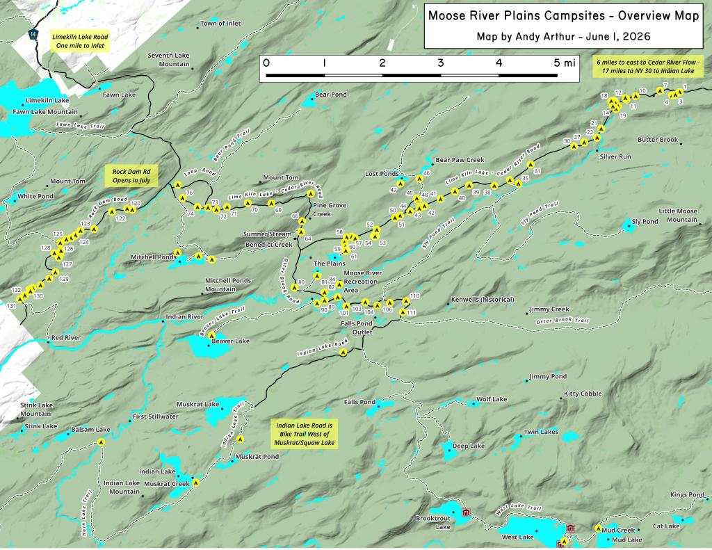 Map: Moose River Plains Recreation Area Map: Moose River Plains Recreation Area